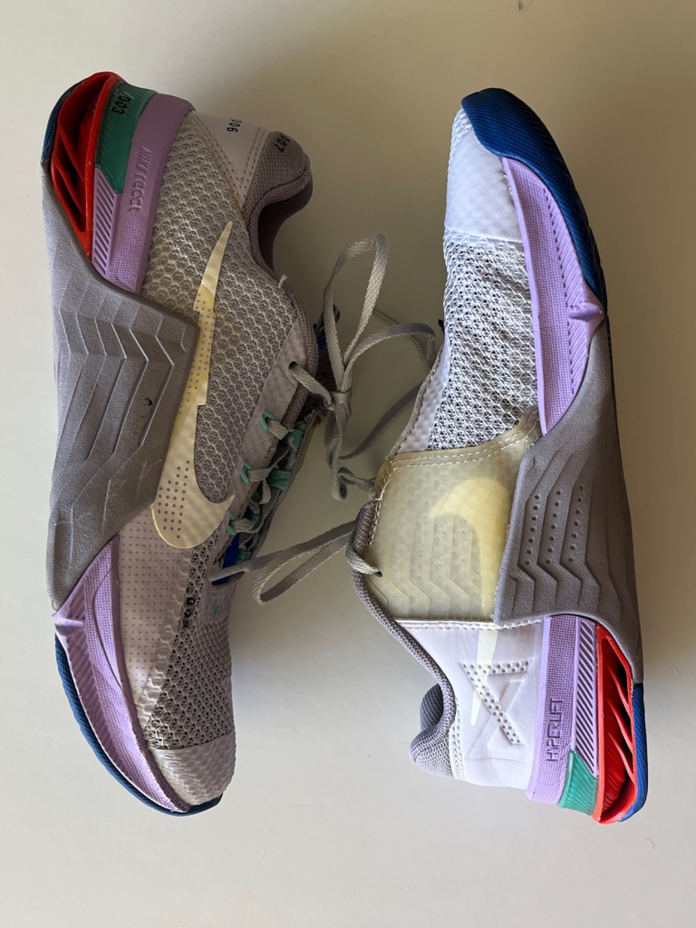 Nike Women’s Metcon Multicolor Training Sneakers - Lavender, Gray, Blue